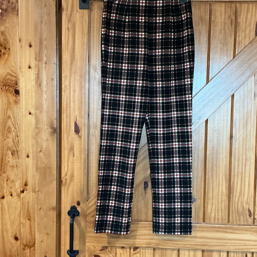 Lily Star Black and Red Plaid Leggings